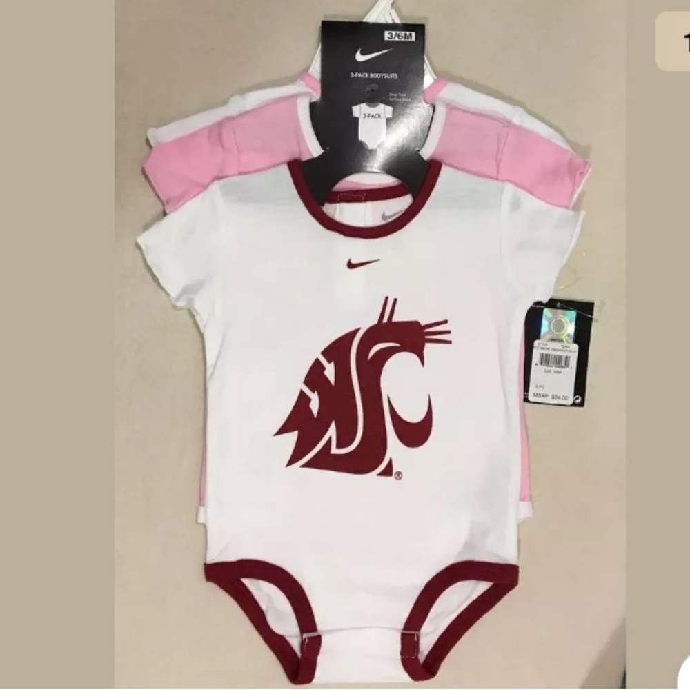 NIKE Washington State Cougars Team Baby Bodysuit